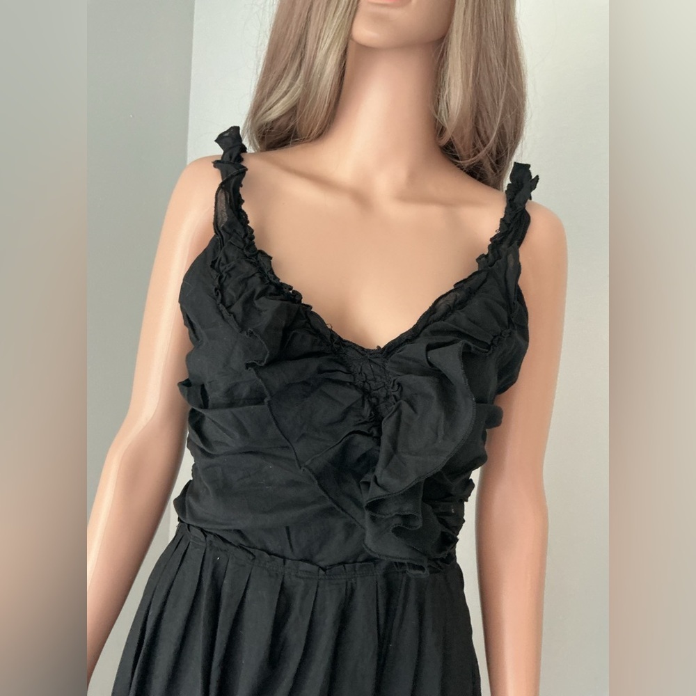 Whish Black Ruffled Midi Dress - Picture 10 of 16